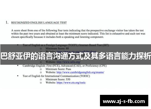 巴舒亚伊的语言沟通方式及其多语言能力探析